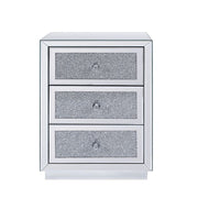 Noralie - 26" Accent Table - Mirrored, Faux Diamonds - R&R Furniture Gallery (Fountain Valley, CA)