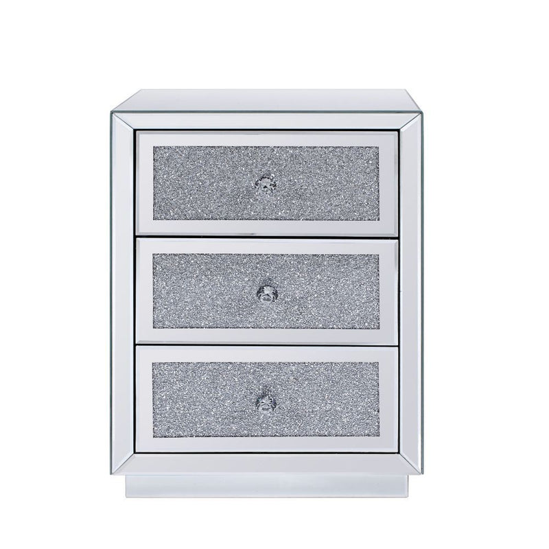 Noralie - 26" Accent Table - Mirrored, Faux Diamonds - R&R Furniture Gallery (Fountain Valley, CA)