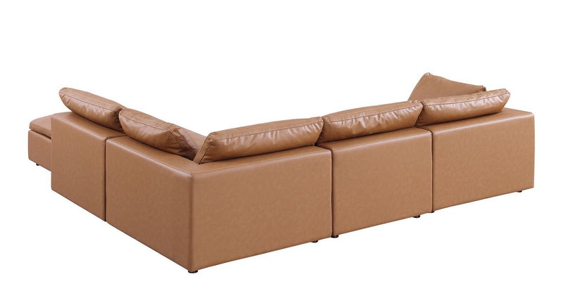 1100 - 5-Piece 4-Seat Sectional (Top-Grain Italian Leather)
