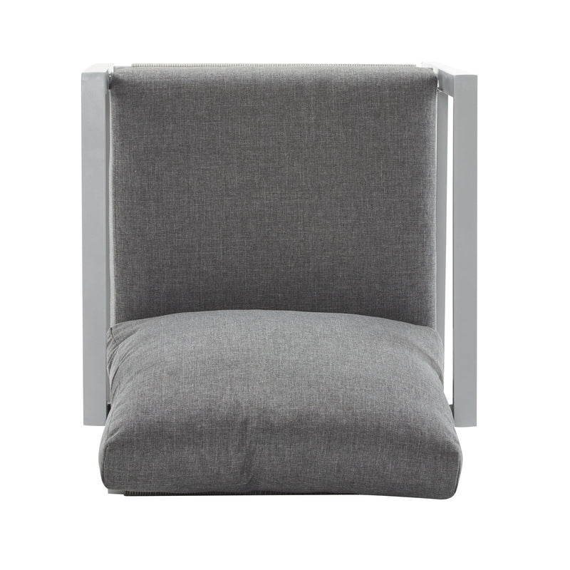 Modern Noble House lounge arm chair with rope accents and plush cushions, showcasing stylish and comfortable seating design.