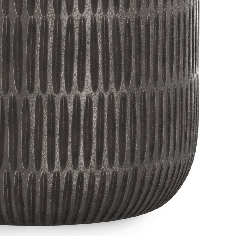 Juno - Cast Aluminum Side Table - Black - R&R Furniture Gallery (Fountain Valley, CA)