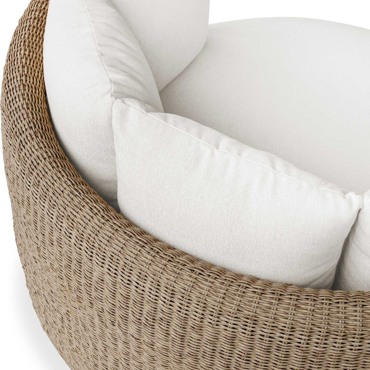 Sunset - Outdoor Round Swivel Day Bed - White