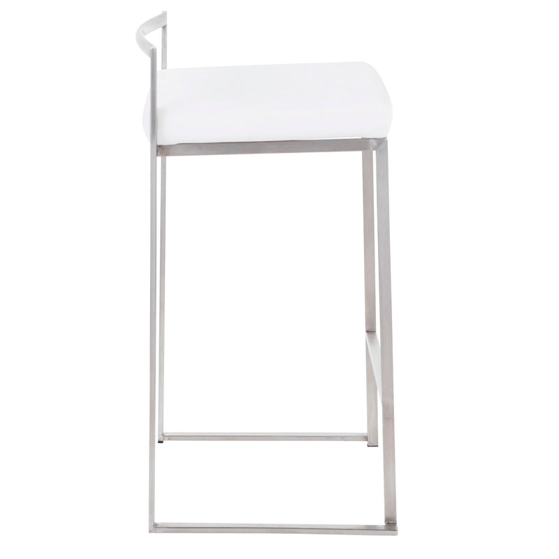Lumi Source Fuji contemporary elegant stackable counter stool set with sleek design and modern finish, ideal for kitchen or bar area.