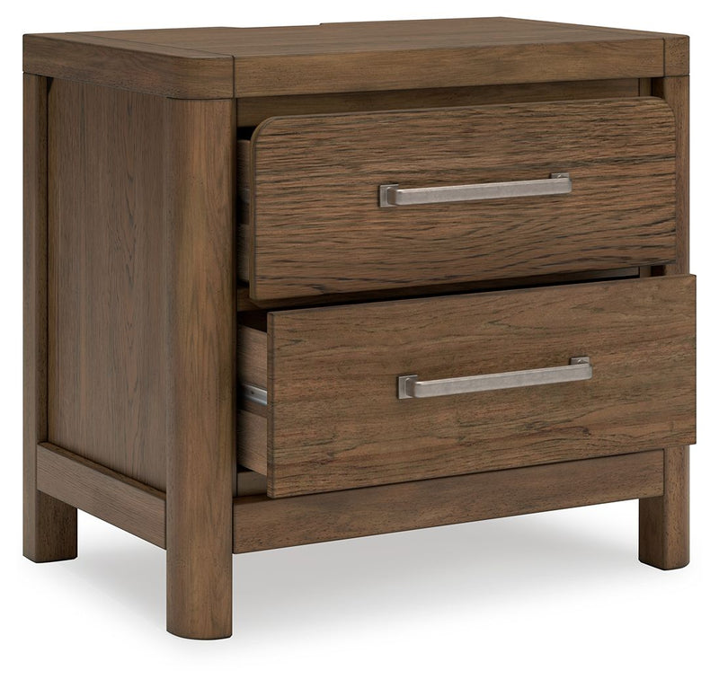 Cabalynn - Two Drawer Night Stand - Light Brown - R&R Furniture Gallery (Fountain Valley, CA)