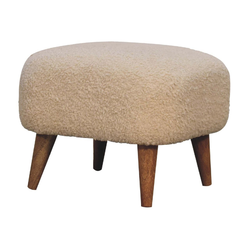 Square Footstool - Cream - R&R Furniture Gallery (Fountain Valley, CA)