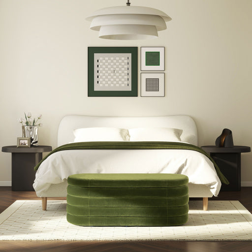 Fuji - Upholstered Oval Storage Bench - R&R Furniture Gallery (Fountain Valley, CA)