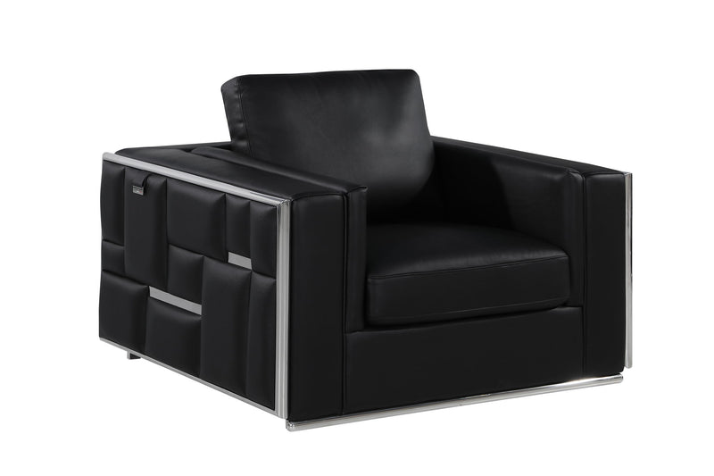 1130 - Top Grain Italian Leather Chair - R&R Furniture Gallery (Fountain Valley, CA)