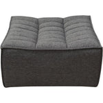 Marshall Scooped Seat Ottoman in Grey Fabric