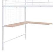 Loft Bed With Desk And Grid, Stylish Frame With Lateral Storage Ladder And Wardrobe - R&R Furniture Gallery (Fountain Valley, CA)
