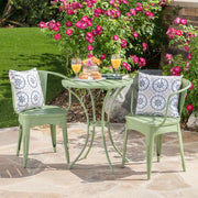 3 Piece Bistro Set With Table And 2 Chairs - Green - R&R Furniture Gallery (Fountain Valley, CA)