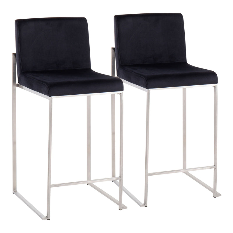 Lumi Source Fuji contemporary high back counter stool with functional design, featuring sleek modern style and sturdy build.