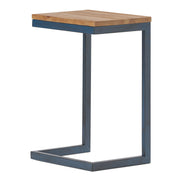 C Shaped End Table With Iron Base And Fir Wood To - R&R Furniture Gallery (Fountain Valley, CA)