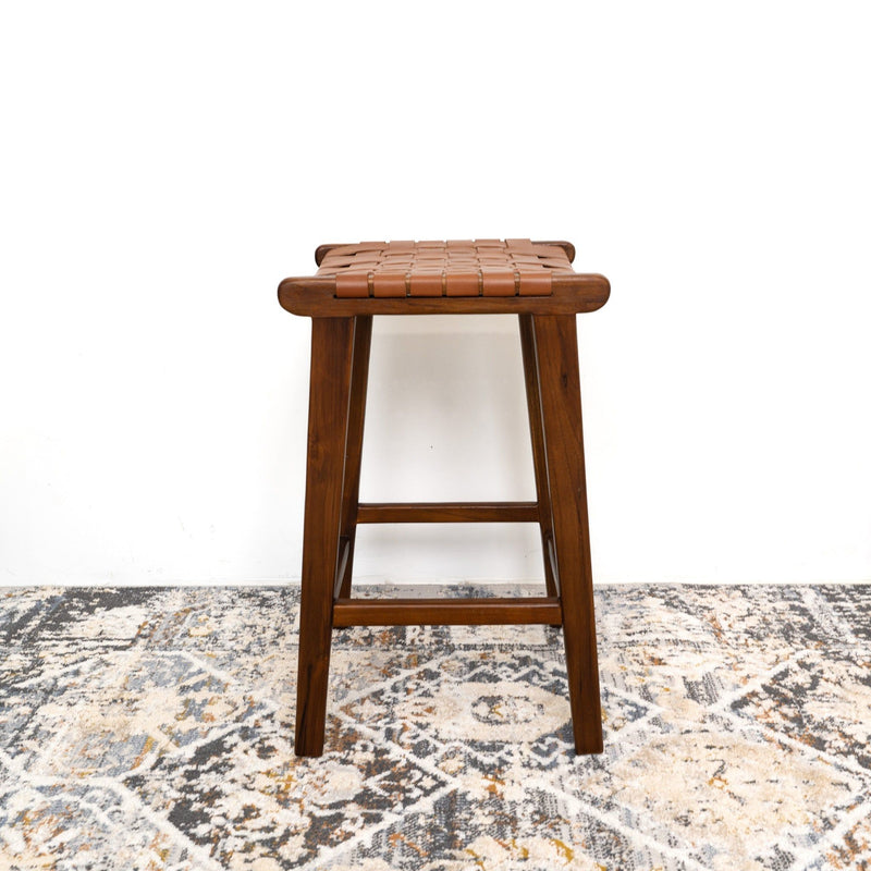 James - Mid-Century Modern Genuine Counter Stool - R&R Furniture Gallery (Fountain Valley, CA)