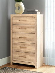 Kinlanni - Five Drawer Chest - Tan - R&R Furniture Gallery (Fountain Valley, CA)
