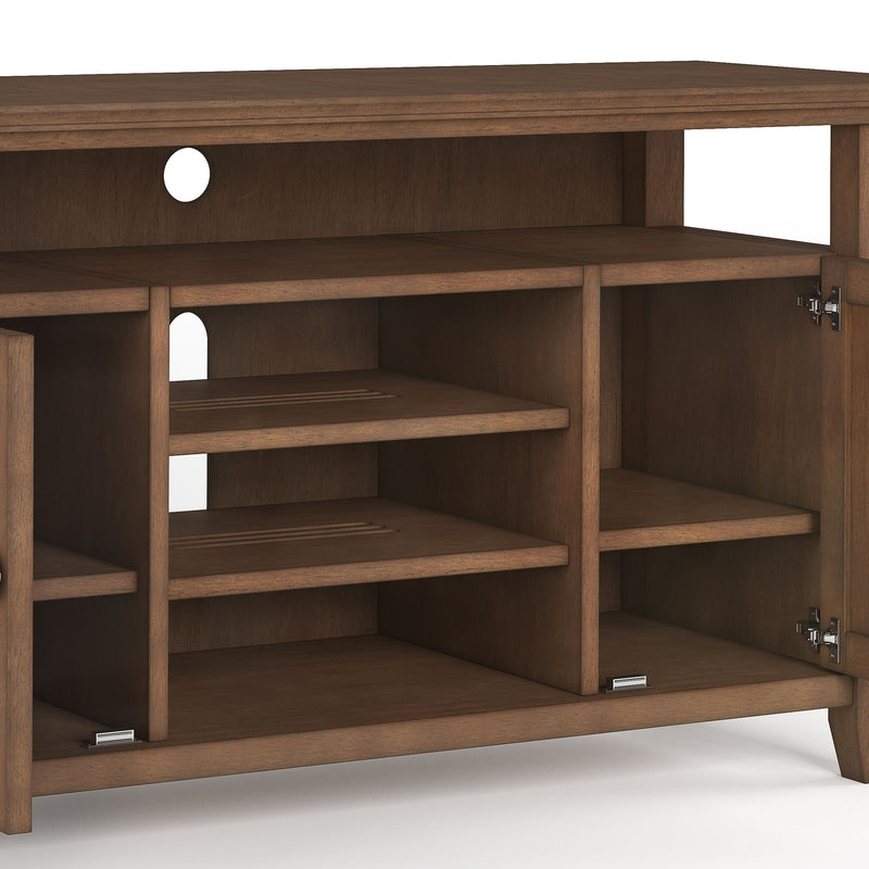 Amherst - TV Media Stand - Rustic Natural Aged Brown - R&R Furniture Gallery (Fountain Valley, CA)