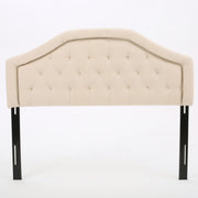 Queen & Full Size Headboard With Diamond Tufting And Nailhead Trim - Beige - R&R Furniture Gallery (Fountain Valley, CA)