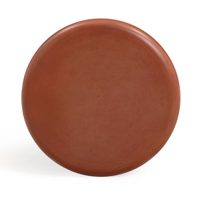 TOV Furniture Lydia side table with a sleek round top and modern wooden legs, ideal for living room or bedroom decor.