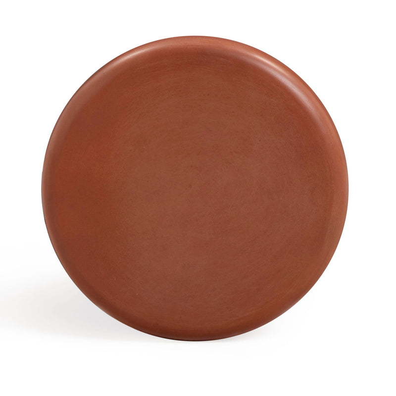 TOV Furniture Lydia side table with a sleek round top and modern wooden legs, ideal for living room or bedroom decor.