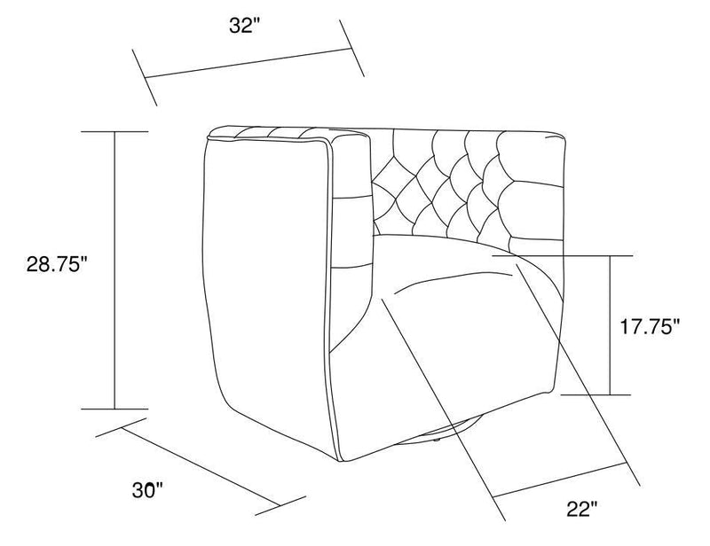 Delaney - Ergonomic Design Swivel Chair - R&R Furniture Gallery (Fountain Valley, CA)
