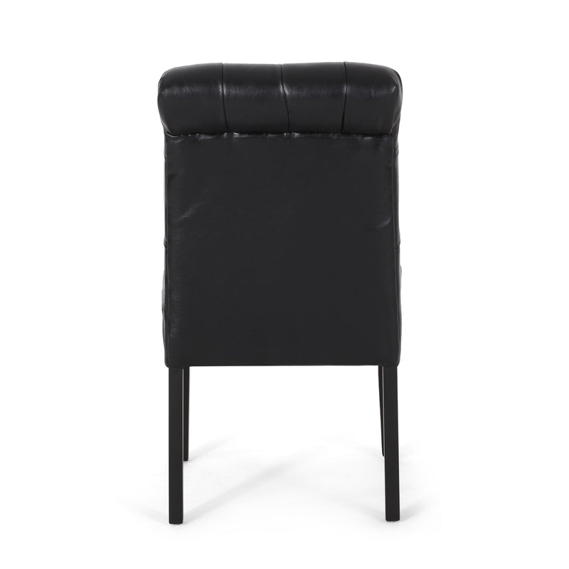 Broxton - Tuft Dining Rolltop Chairs With Button Tufted Backrest (Set of 2) - R&R Furniture Gallery (Fountain Valley, CA)