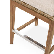 Classic Home Valerie counter height stool with wooden legs and upholstered seat, suitable for kitchen or bar area.