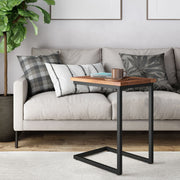 Skyler handcrafted chair side table by Simpli-Home featuring a modern design with a wood finish and compact size.