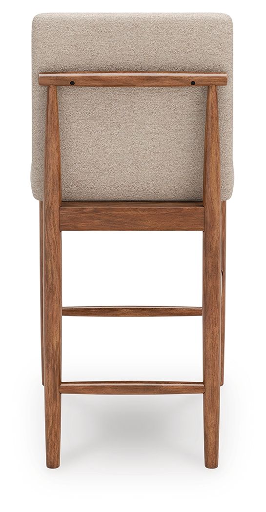 Isanti - Upholstered Barstool (Set of 2) - Light Brown - R&R Furniture Gallery (Fountain Valley, CA)