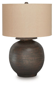 Carlenbury - Metal Table Lamp - Antique Brown - R&R Furniture Gallery (Fountain Valley, CA)