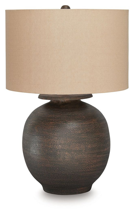 Carlenbury - Metal Table Lamp - Antique Brown - R&R Furniture Gallery (Fountain Valley, CA)