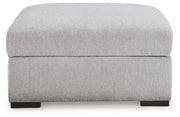 Gabyleigh - Ottoman With Storage - Nickel - R&R Furniture Gallery (Fountain Valley, CA)