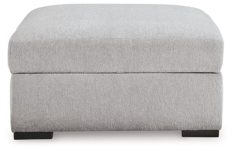 Gabyleigh - Ottoman With Storage - Nickel - R&R Furniture Gallery (Fountain Valley, CA)