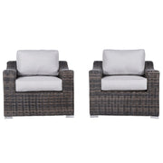 Modern Patio Chair With Cushions (Set of 2) - Brown - R&R Furniture Gallery (Fountain Valley, CA)