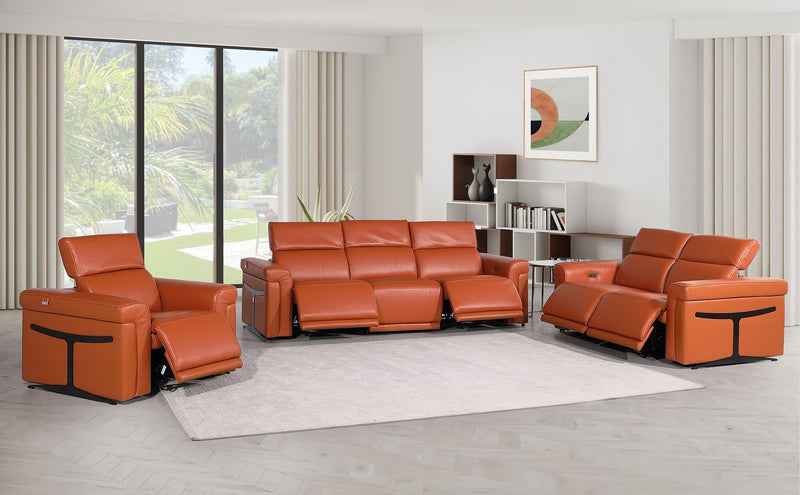 1126 - 6-Piece Modular Power Reclining Sofa, Loveseat & Chair Set In With 5 Power Recliners & Power Headrests