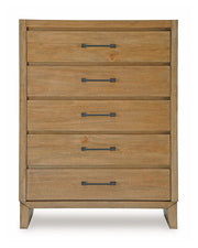 Sherbana - Five Drawer Chest - Light Brown - R&R Furniture Gallery (Fountain Valley, CA)