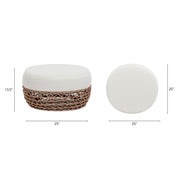 Willow - Round Upholstered Patio Ottoman - R&R Furniture Gallery (Fountain Valley, CA)