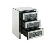 Noralie - 26" Accent Table With Faux Diamonds - Mirrored - R&R Furniture Gallery (Fountain Valley, CA)