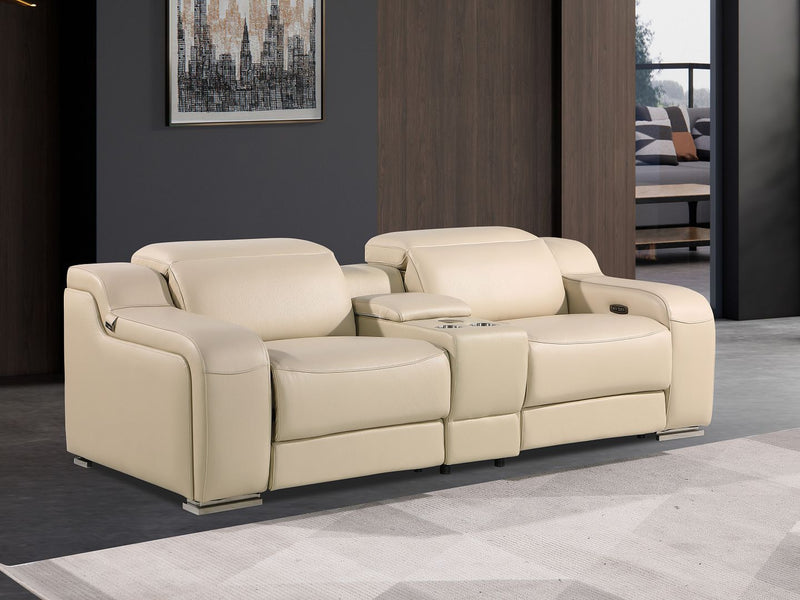 1116 - 3-Piece Modular Power Reclining Console Loveseat In With 2 Power Recliners & Power Headrests - R&R Furniture Gallery (Fountain Valley, CA)