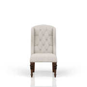 Upholstered Wing Host Chair - Light Gray - R&R Furniture Gallery (Fountain Valley, CA)