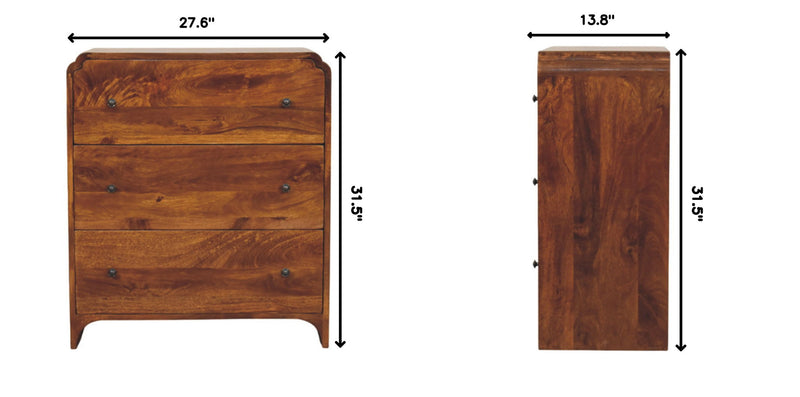 Newton - 3 Drawer Chest - Brown