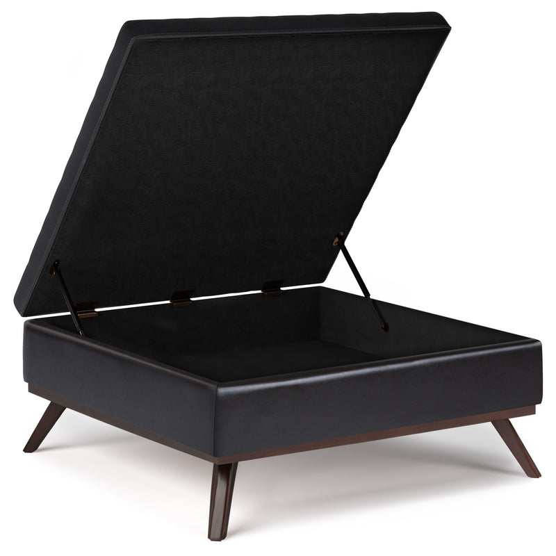 Owen - Multifunctional Square Coffee Table Storage Ottoman - R&R Furniture Gallery (Fountain Valley, CA)