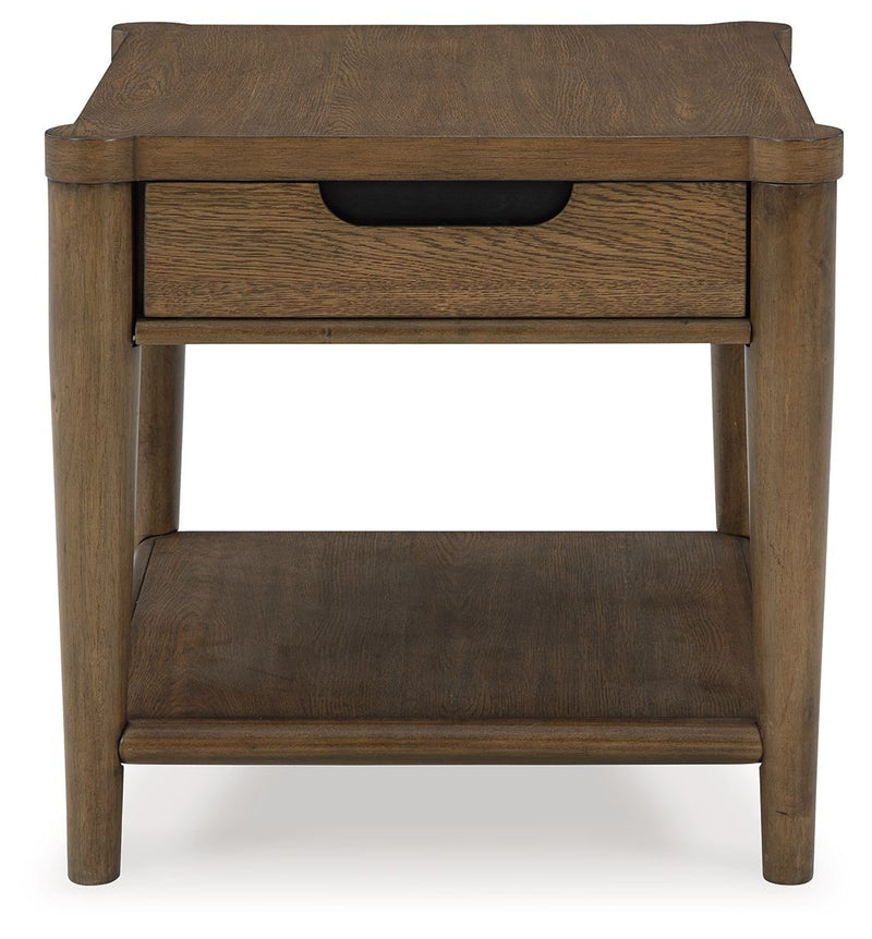 Roanhowe - Rectangular End Table - Brown - R&R Furniture Gallery (Fountain Valley, CA)