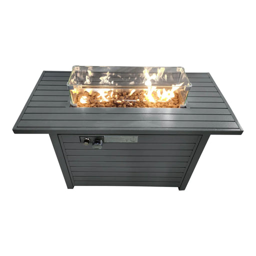 Propane Outdoor Fire Pit Table With Lid Versatile Fuel Options - R&R Furniture Gallery (Fountain Valley, CA)