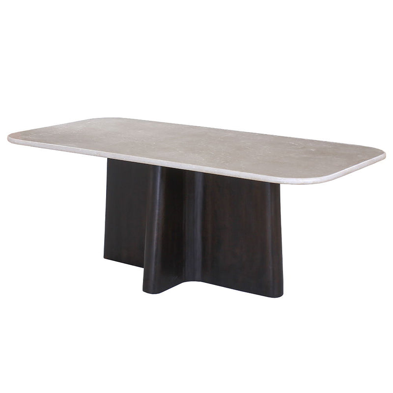 Jacory - Dining Table With Bottocino Marble Top - Espresso - R&R Furniture Gallery (Fountain Valley, CA)