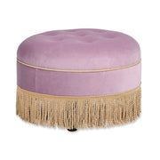 Yolanda - Round Upholstered Accent Ottoman - R&R Furniture Gallery (Fountain Valley, CA)