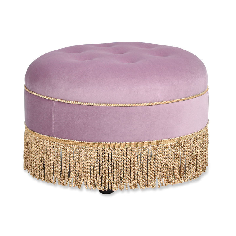 Yolanda - Round Upholstered Accent Ottoman - R&R Furniture Gallery (Fountain Valley, CA)