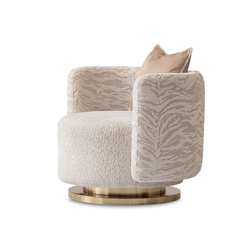 Savannah Breeze - Swivel Chair - Cashmere / Bright Gold - R&R Furniture Gallery (Fountain Valley, CA)