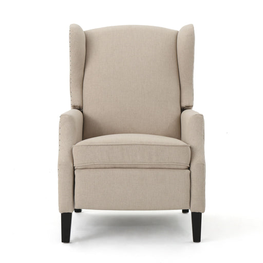 Westeros Wing Back Fabric Upholstered Recliner - R&R Furniture Gallery (Fountain Valley, CA)