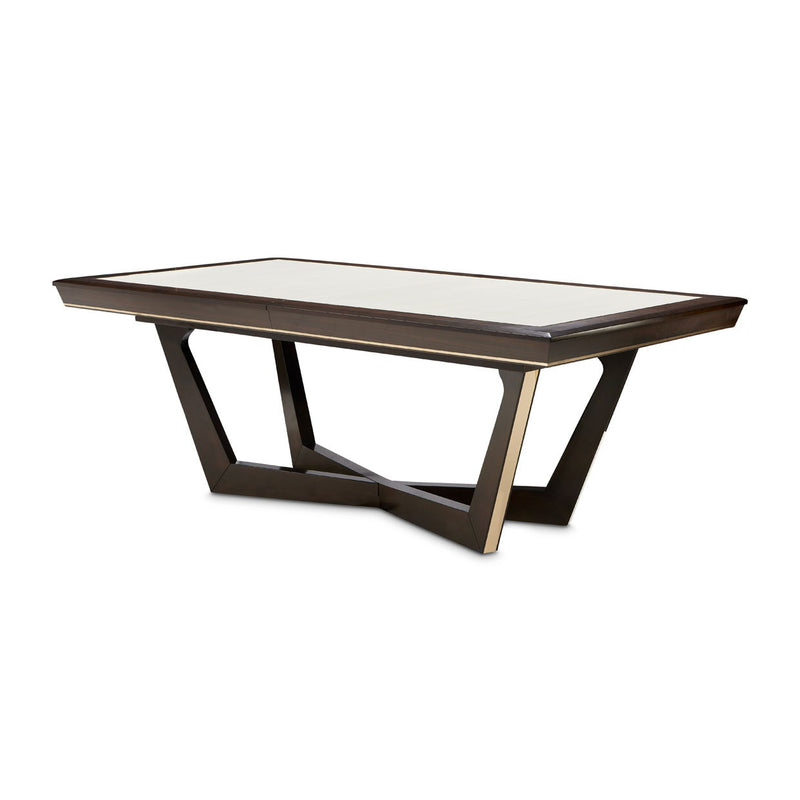 Belmont Place - Rectangular Dining Table - White / Dark Brown - R&R Furniture Gallery (Fountain Valley, CA)