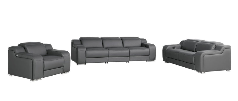 1116 - 6-Piece Modular Power Reclining Sofa, Loveseat & Chair Set In With 6 Power Recliners & Power Headrests