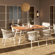 Maiden - 6 Seater Patio Dining Table - Natural Teak - R&R Furniture Gallery (Fountain Valley, CA)
